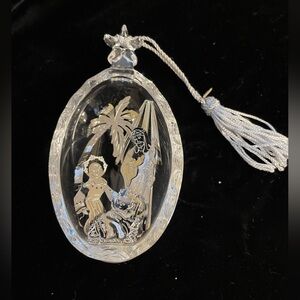 Lenox Full Lead Crystal Holiday Ornament- Like New!